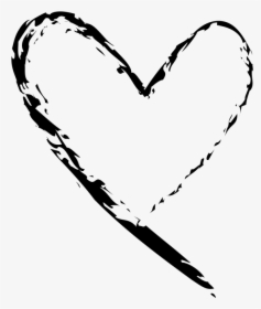 Hand Drawn Heart - Heart Free Hand Drawing, HD Png Download, Transparent PNG