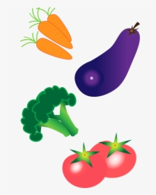 Vegetables, Eggplant, Carrot, Tomatoes, Vector Isolated - Gambar Sayur Sayuran Animasi, HD Png Download, Transparent PNG
