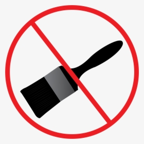 Illustration Of Paintbrush With A Red Cross Out Circle - Maker's Mark, HD Png Download, Transparent PNG