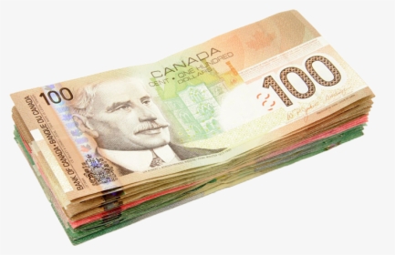 Stack Of Canadian Cash , Png Download - Canadian Money Down The Drain, Transparent Png, Transparent PNG