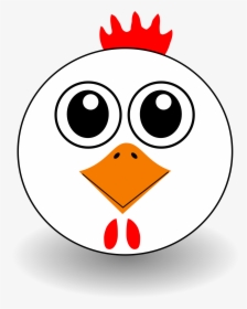 Funny Chicken Face Cartoon Clipart, Vector Clip Art - Chicken Face Clipart, HD Png Download, Transparent PNG