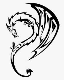 Dragon Tattoo Curved - Dragon Of Drawing Tattoo, HD Png Download, Transparent PNG