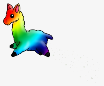 Transparent Llama Clipart - Rainbow Llama Png, Png Download, Transparent PNG