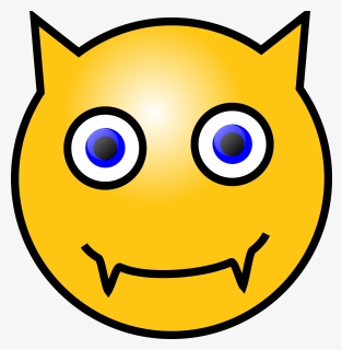 Demon Clipart Devil Emoji - Devil Smiley Face, HD Png Download, Transparent PNG