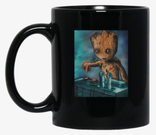 Baby Groot Death Button New Wave Tee Png Groot Death - Mug, Transparent Png, Transparent PNG