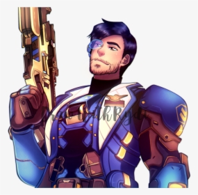 Soldier 76 By Lucia Garcia On Http - Anime Soldier 76 Overwatch, HD Png Download, Transparent PNG