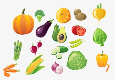 Vegetables, Avocado, Broccoli, Potatoes, Aubergine - Vegetable Figure, HD Png Download, Transparent PNG