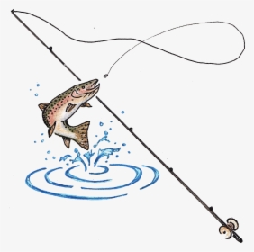 Fishing Pole Clipart Fishing Tool - Fishing Rod And Fish, HD Png Download, Transparent PNG
