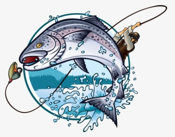 Illustration Fishing - Fishing Illustration, HD Png Download, Transparent PNG
