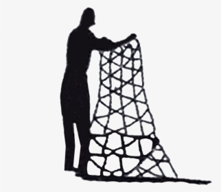 Fisherman Handling Fishing Net Fish Nets, Fishing, - Fishing With Net Png, Transparent Png, Transparent PNG