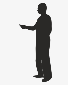 Male Silhouette Presenting Or Pointing Clip Arts - Silhouette Person Pointing Png, Transparent Png, Transparent PNG