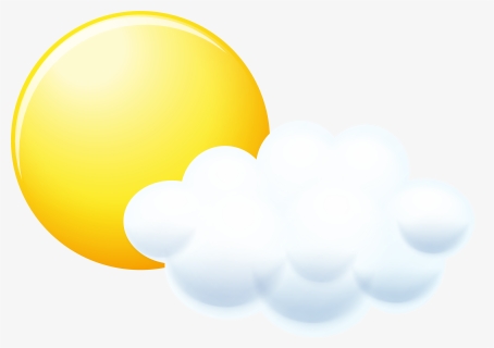 Sun With Cloud Clipart Transparent Background, HD Png Download, Transparent PNG