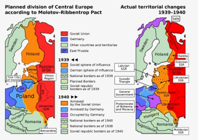 Molotov Ribbentrop Pact Map, HD Png Download, Transparent PNG