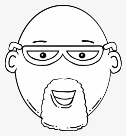 Man S Face From Worldlabel Clip Arts - Man With Eyeglasses Clipart Face Black And White, HD Png Download, Transparent PNG