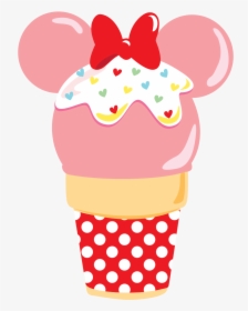 Mickey Mouse Cupcake Png - Minnie Mouse Ice Cream, Transparent Png, Transparent PNG