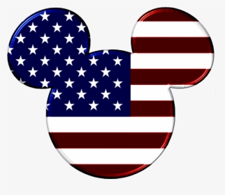 Disney Iron On Transfers, Mickey Mouse Head, Disney - Happy 4th Of July Disney, HD Png Download, Transparent PNG