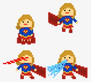 Pixel Art Super Girl, HD Png Download, Transparent PNG