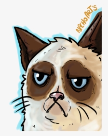 Grumpy Cat By Artedenacho - Cartoon, HD Png Download, Transparent PNG