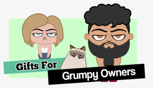 Personalised Grumpy Cat Gifts For Him And Her - Cartoon, HD Png Download, Transparent PNG