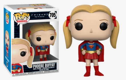 Phoebe Buffay As Supergirl Pop Vinyl Figure - Friends Phoebe Funko Pop, HD Png Download, Transparent PNG