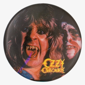 Ozzy Ozbourne Fangs Music Button Museum - Ozzy With Fangs, HD Png Download, Transparent PNG