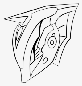 Helmet Lineart Black And White - Sketch, HD Png Download, Transparent PNG