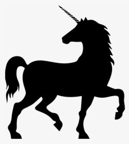Transparent Unicornio Png - Silhouette Of A Unicorn, Png Download, Transparent PNG