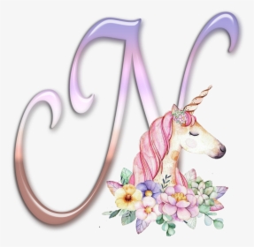 Buchstabe Letter N Alphabet - Unicorn Happy Birthday Png, Transparent Png, Transparent PNG