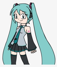 Hatsune Miku Fanart By Hfmr - Cartoon, HD Png Download, Transparent PNG