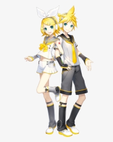 Clothing Yellow Human Hair Color Anime Cartoon Uniform - Kagamine Rin Len, HD Png Download, Transparent PNG