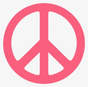 Indian Red Peace Symbol 1 555px - Pink Peace Sign, HD Png Download, Transparent PNG