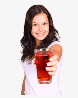 Young Girl With Glass Of Fresh Juice Png Image - Drink This Juice Everyday To Cleanse Your Kidneys Naturally, Transparent Png, Transparent PNG