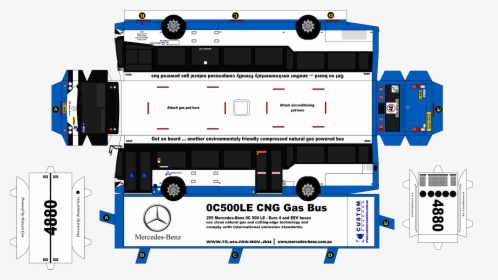City Bus Paper Model, HD Png Download, Transparent PNG