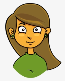 Serious Girl Face Clipart - Girl Face Clipart, HD Png Download, Transparent PNG