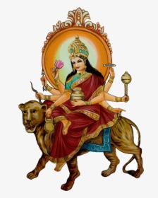 Durga Drawing Goddess Clip Freeuse - Goddess Kushmanda, HD Png Download, Transparent PNG
