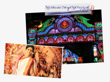 Kolkata Durga Puja Lighting, HD Png Download, Transparent PNG
