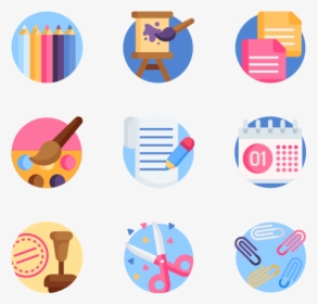 Icon Packs Vector - Education Flat Icons Png, Transparent Png, Transparent PNG