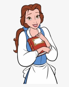 Belle Holding Book - Belle Beauty And The Beast Book, HD Png Download, Transparent PNG