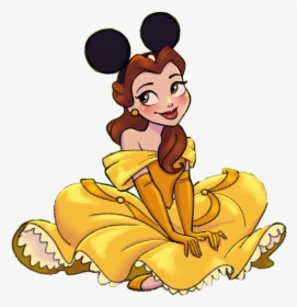 Disney Belle Mickeyears Cute Drawing - Cute Drawings Of Princess Belle, HD Png Download, Transparent PNG