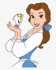 Head Clipart Belle - Belle And Chip Beauty And The Beast, HD Png Download, Transparent PNG