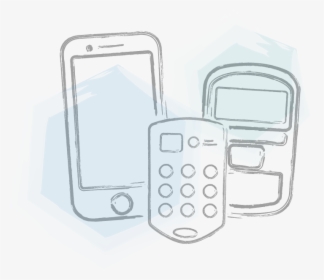 Devices Watercolor Med - Clicker Phone, HD Png Download, Transparent PNG