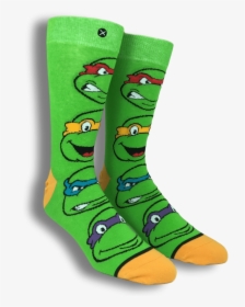 Tmnt Ninja Turtles Stacked 360 Socks Class - Sock, HD Png Download ...