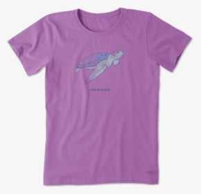 Women S Engraved Sea Turtle Crusher Tee - T Shirt, HD Png Download, Transparent PNG