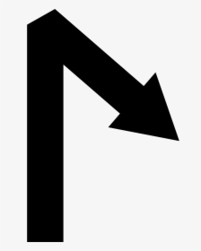 Arrow Straight Line Symbol With An Angle - Triangle, HD Png Download, Transparent PNG