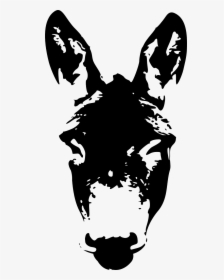 Black And White Donkey Head, HD Png Download, Transparent PNG