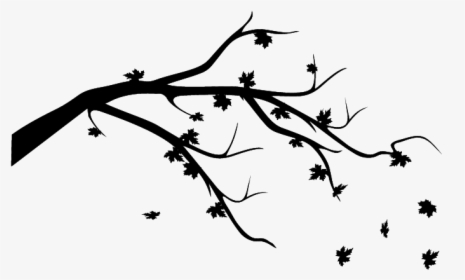 Falling Leaves - Falling Leaves Black And White, HD Png Download, Transparent PNG