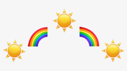 #emoji #crown #iphone #tumblr #beautiful #sun #rainbow - 井上 陽水 Love Rainbow, HD Png Download, Transparent PNG