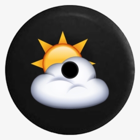 Jeep Wrangler Jl Backup Camera Day Text Emoji Sun Cloud - Cartoon, HD Png Download, Transparent PNG