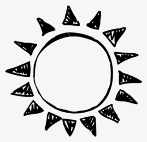 Sunemoji Emoji Draw Tumblrdraw - Sun Black And White, HD Png Download ,  Transparent Png Image - PNGitem