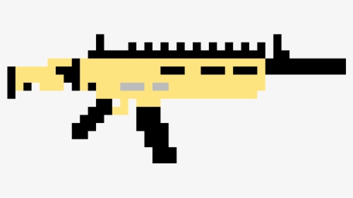 Pixel Art Pixel Scar , Png Download - Fortnite Gun Pixel Art, Transparent Png, Transparent PNG